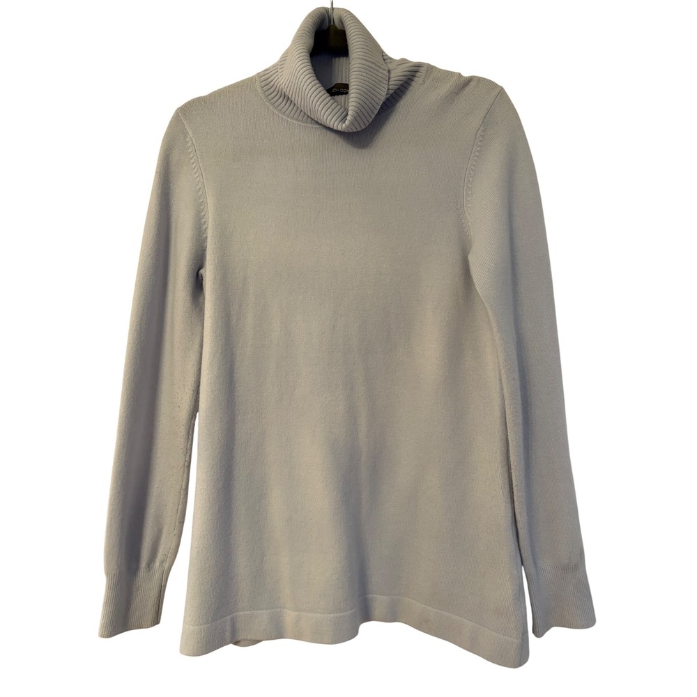 Pale Blue French Connection Turtleneck Sweater Long‎ Sleeve Knit Top Pullover L